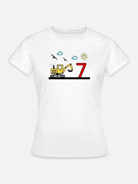 Bagger - Frauen T-Shirt - Weiß