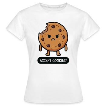 Accepter les cookies - T-shirt Femme - blanc - Devant - AI Model Female 172 dark (172cm)