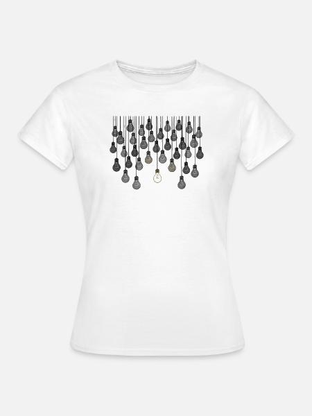 Graues Glühbirnen-Array mit einzigartiger Helligkeit - Frauen T-Shirt - Weiß