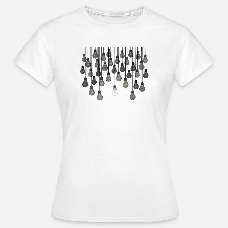 Grey bulb array with unique brightness - Women's T-Shirt - white