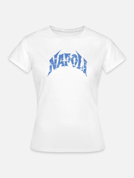 Napoli Wolken-Typo - Frauen T-Shirt - Weiß