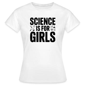 Science is For Girls - Women's T-Shirt - white - Front - AI Model Female 172 dark (172cm)