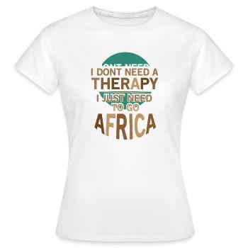 Safari Afrique : Savane faunique du Serengeti - T-shirt Femme - blanc - Devant - AI Model Female 172 dark (172cm)