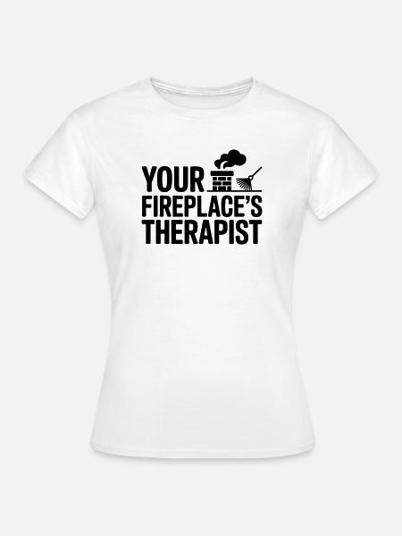 Kaminkehrer lustiger Spruch Schornsteinfeger - Frauen T-Shirt - Weiß
