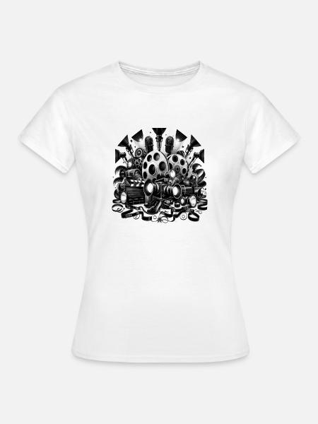 Kino-Equipment Collage - Frauen T-Shirt - Weiß