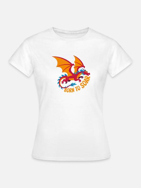 Geboren zum Abheben: Drachenflug - Frauen T-Shirt - Weiß