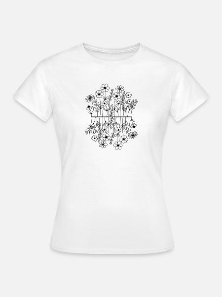 Blumen - Frauen T-Shirt - Weiß
