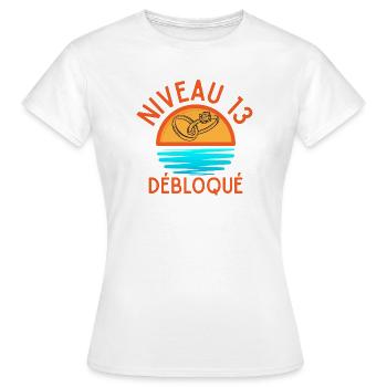 Level-13-Freigeschaltetes Jubiläumspaar - Frauen T-Shirt - Weiß - Vorne - AI Model Female 172 dark (172cm)