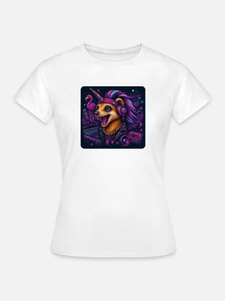 Einhorn Erdmännchen Party - Frauen T-Shirt - Weiß