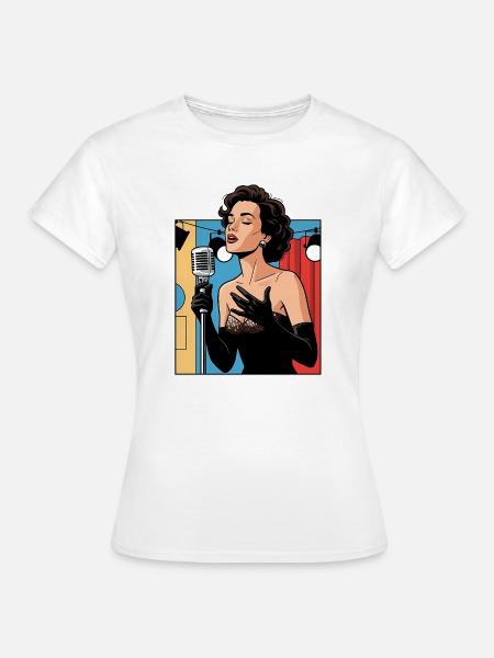 Glamouröse Bühnenstimme - Frauen T-Shirt - Weiß