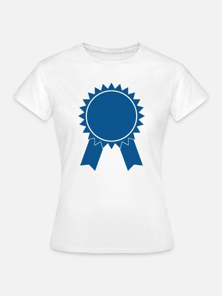 Blue Ribbon - Frauen T-Shirt - Weiß