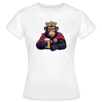Roi de la Bière Singe - T-shirt Femme - blanc - Devant - AI Model Female 172 dark (172cm)
