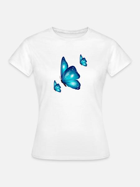 Schmetterlingstrio - Frauen T-Shirt - Weiß