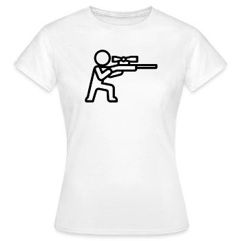 sniper - Women's T-Shirt - white - Front - AI Model Female 172 dark (172cm)