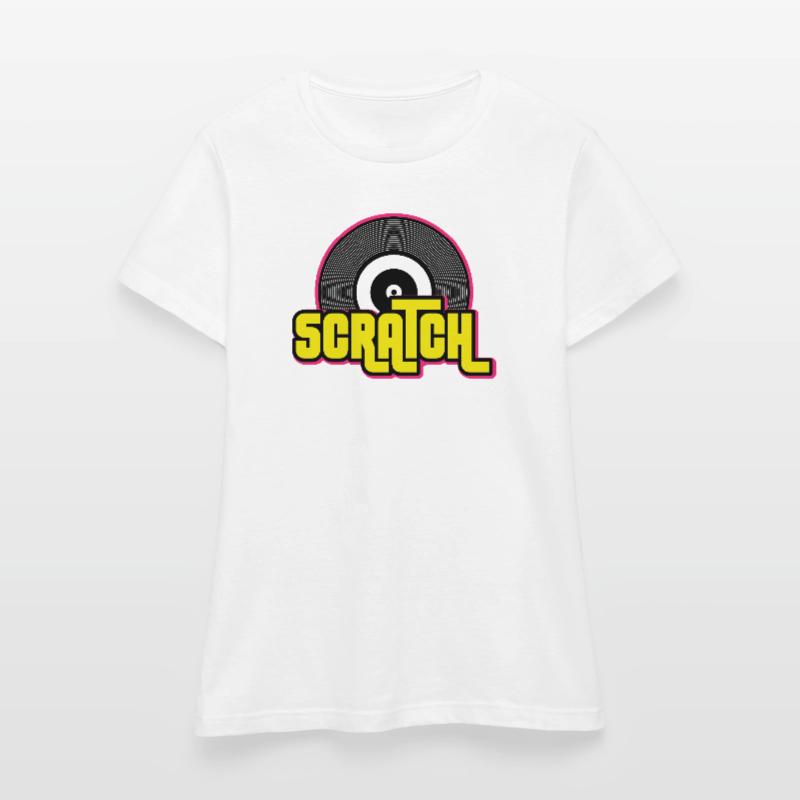 Graphique de disque vinyle Scratch DJ T-shirt Femme