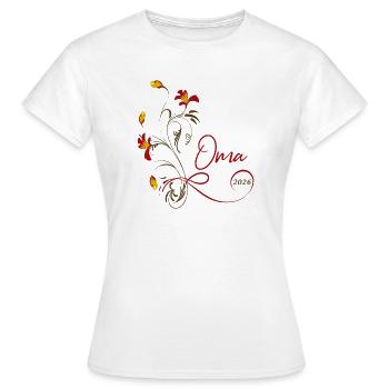 Oma  2026 - Frauen T-Shirt - Weiß - Vorne - AI Model Female 172 dark (172cm)