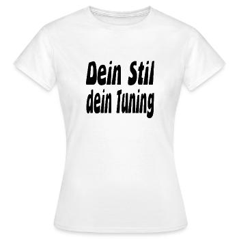 Tuning - Frauen T-Shirt - Weiß - Vorne - AI Model Female 172 dark (172cm)