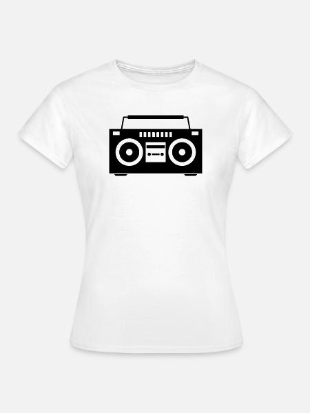 Boombox - Frauen T-Shirt - Weiß