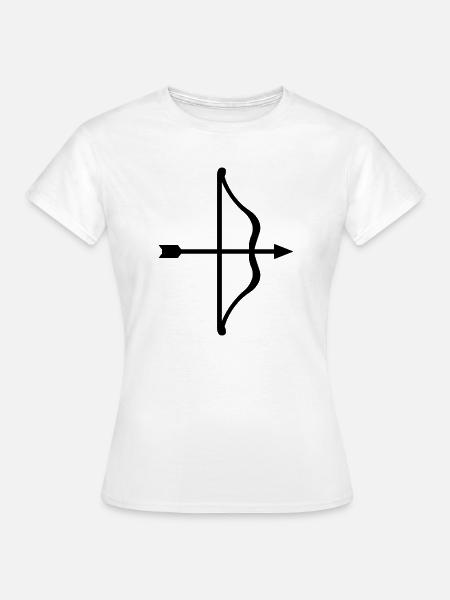 Bogen und Pfeil - Frauen T-Shirt - Weiß