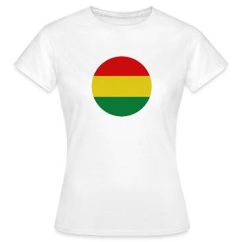 Drapeau rond bolivien - T-shirt Femme - blanc - Devant - AI Model Female 172 dark (172cm)