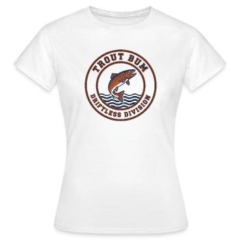 Trout Bum Driftless Division - Women's T-Shirt - white - Front - AI Model Female 172 dark (172cm)