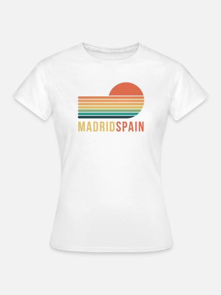 Madrid Spain Retro - Frauen T-Shirt - Weiß