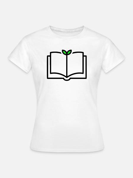 Buch Pflanze Wachstum Lernen - Frauen T-Shirt - Weiß
