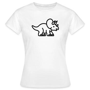 triceratops - T-shirt Femme - blanc - Devant - AI Model Female 172 dark (172cm)