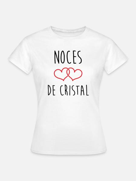 Crystal Wedding 15 Jahre Ehe - Frauen T-Shirt - Weiß