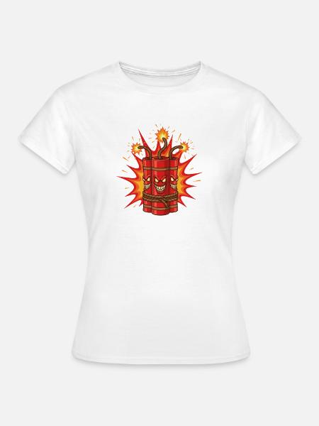 Explodierendes Dynamit-Kunst - Frauen T-Shirt - Weiß