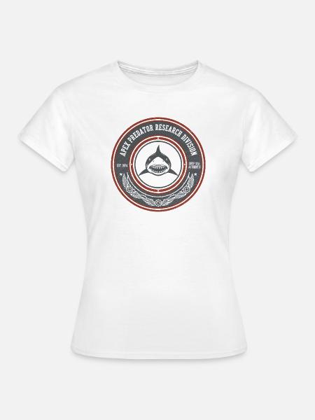 Apex Predator Forschungsemblem - Frauen T-Shirt - Weiß