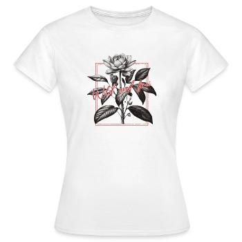 Vintage Blumen Design - Frauen T-Shirt - Weiß - Vorne - AI Model Female 172 dark (172cm)