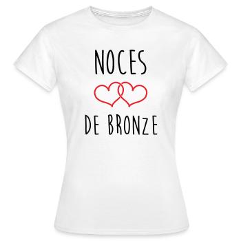 Bronze Wedding 22 Years of Love - Women's T-Shirt - white - Front - AI Model Female 172 dark (172cm)