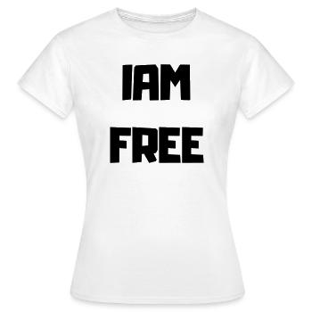 ICH BIN FREI - Frauen T-Shirt - Weiß - Vorne - AI Model Female 172 dark (172cm)