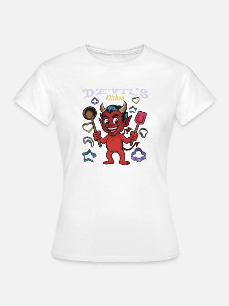 Teufels Küche Koch-Teufel - Frauen T-Shirt - Weiß