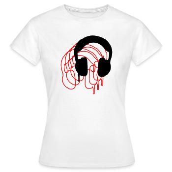 Headphones - Women's T-Shirt - white - Front - AI Model Female 172 dark (172cm)