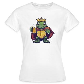 Roi de la Bière Tortue - T-shirt Femme - blanc - Devant - AI Model Female 172 dark (172cm)