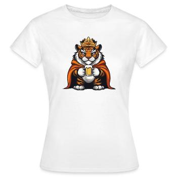 Roi de la Bière Tigre - T-shirt Femme - blanc - Devant - AI Model Female 172 dark (172cm)