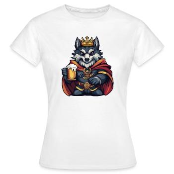 Roi de la Bière de Loup - T-shirt Femme - blanc - Devant - AI Model Female 172 dark (172cm)