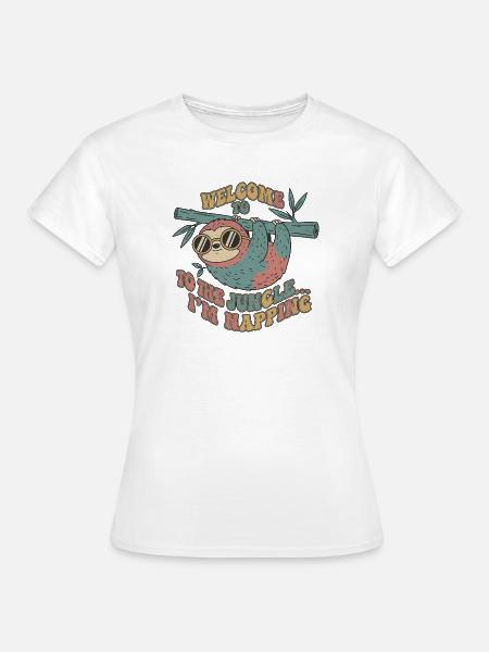 Dschungel-Faultier-Nickerchen - Frauen T-Shirt - Weiß
