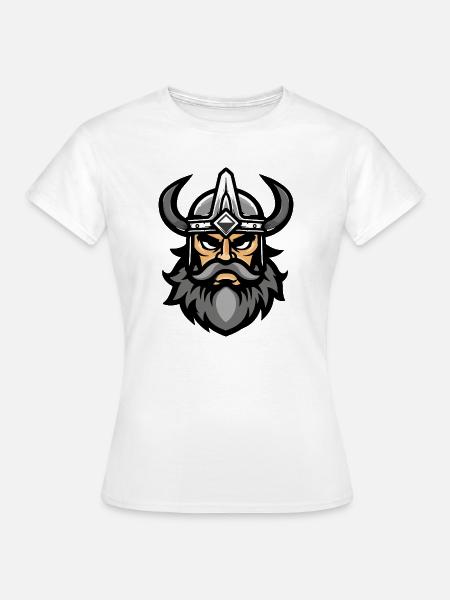 Wikinger Kopf Valhalla - Frauen T-Shirt - Weiß