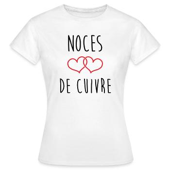 Copper Wedding 32 Years of Happiness - Women's T-Shirt - white - Front - AI Model Female 172 dark (172cm)