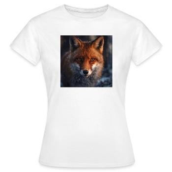 Reconnaissance de renard au crépuscule - T-shirt Femme - blanc - Devant - AI Model Female 172 dark (172cm)