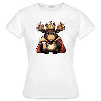Roi de la Bière d’Orignal - T-shirt Femme - blanc - Devant - AI Model Female 172 dark (172cm)