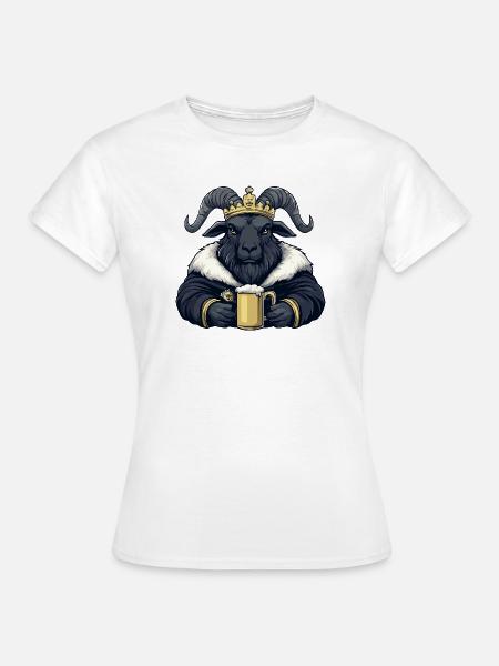 Bergziege Bier König - Frauen T-Shirt - Weiß