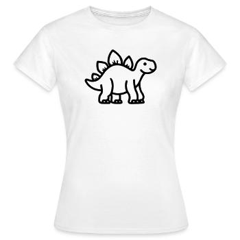 stegosaurus - T-shirt Femme - blanc - Devant - AI Model Female 172 dark (172cm)