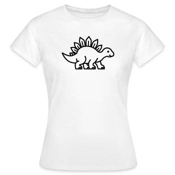 stegosaurus - T-shirt Femme - blanc - Devant - AI Model Female 172 dark (172cm)