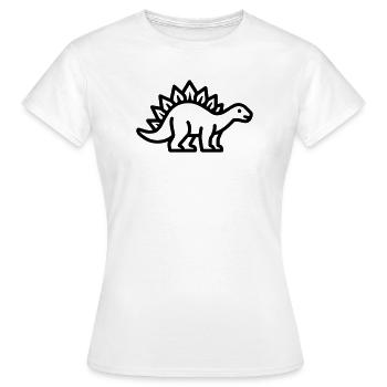 stegosaurus - T-shirt Femme - blanc - Devant - AI Model Female 172 dark (172cm)