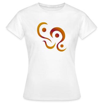 yoga_design_3 - Women's T-Shirt - white - Front - AI Model Female 172 dark (172cm)