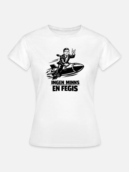 Feige Reiter auf der Rakete - Frauen T-Shirt - Weiß